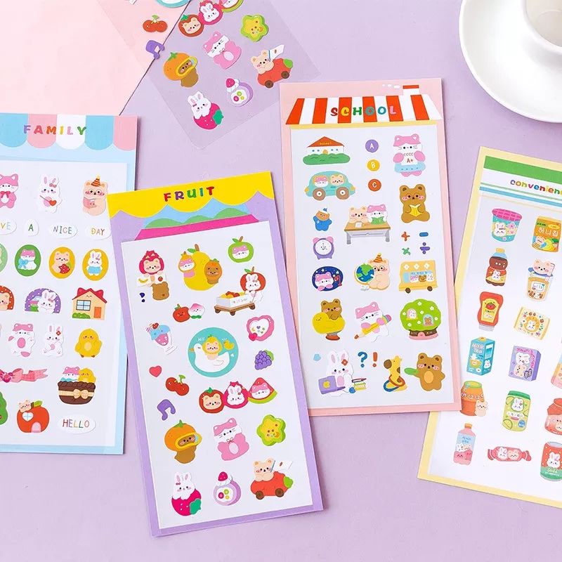 

1 Lembar Sticker Cute Bear and Rabbit Activities