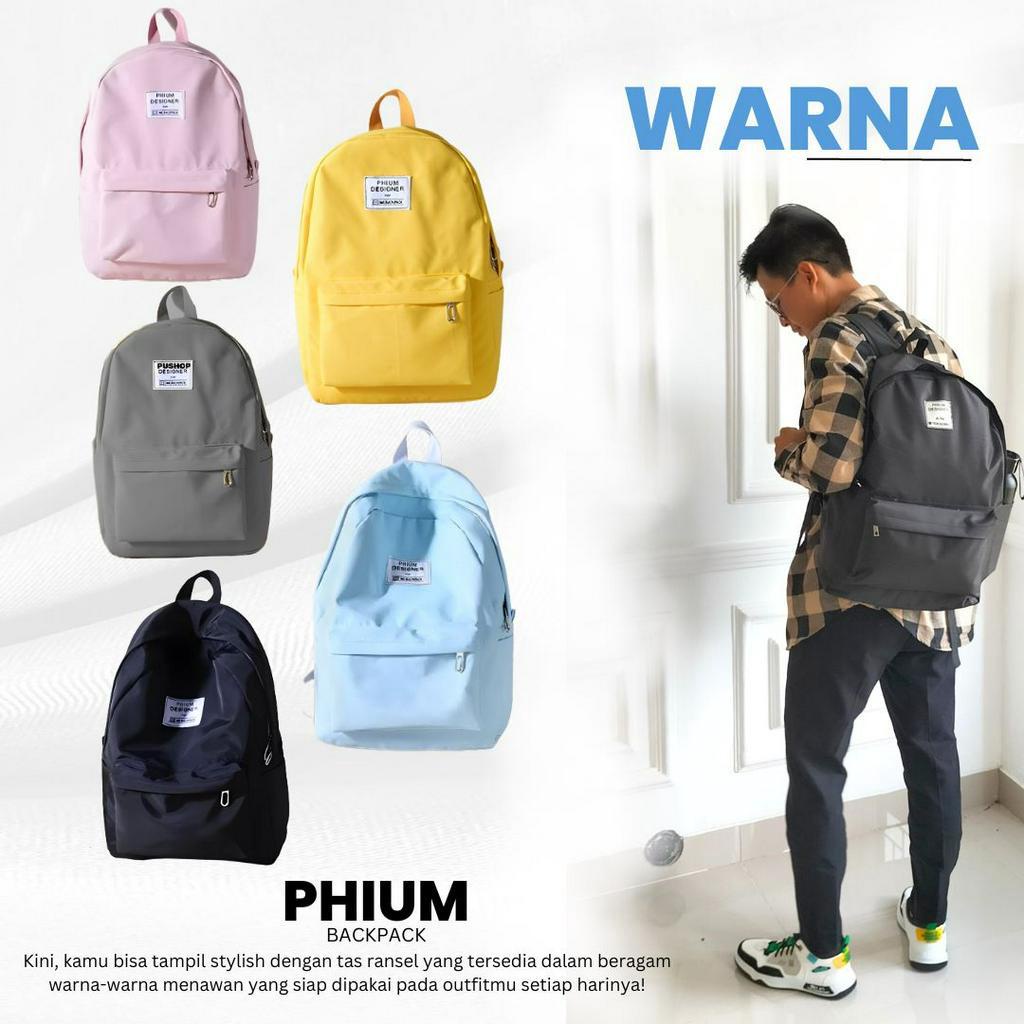 Gratis Gantungan Tas Phium Besar Sekolah SD SMP SMA Ransel Backpack Fashion Korea