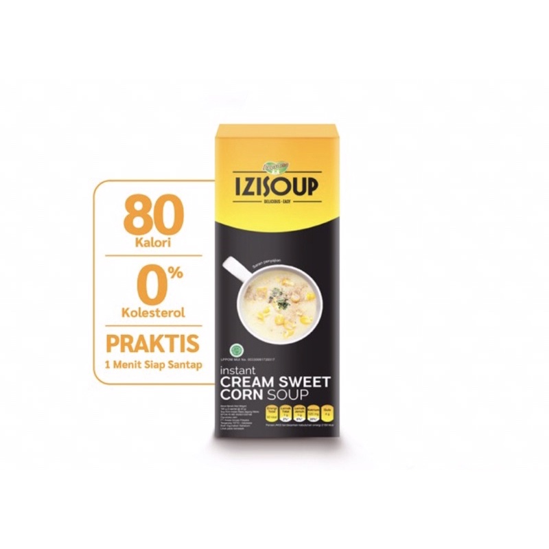 Izisoup per sachet 20 gram mushroom cream soup | spicy sour soup | sweet corn cream soup