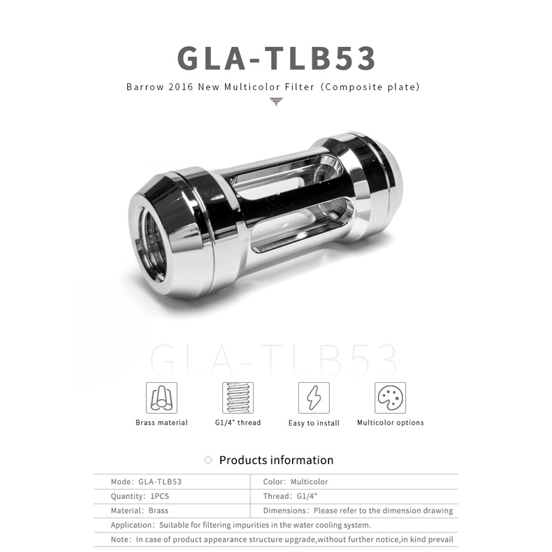 BARROW GLA-TLB53 In-Line Composite Filter - Silver