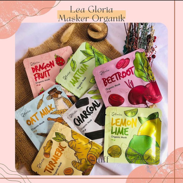 LEA GLORIA MASKER ORGANIK/ Masker Wajah 100% Original, Aman BPOM, Termurah, Terlaris, Terviral, dan Mudah Diaplikasikan