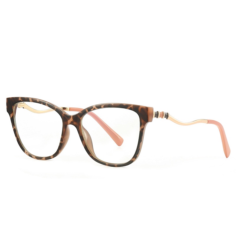 (YUZHU) COD Western Retro Cat Eye Frame Kacamata Untuk Wanita Kacamata Anti Radiasi Wanita