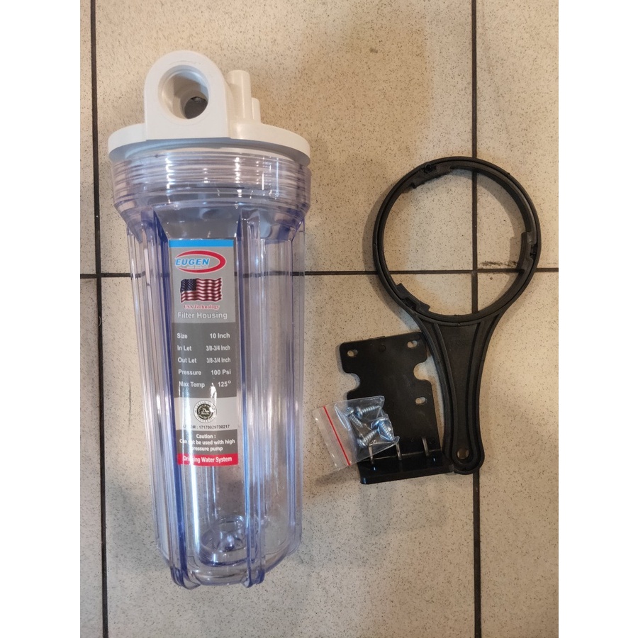 Housing Filter Air Eugen 10" Clear Drat 3|4" | Penyaring Air Berkualitas Tinggi