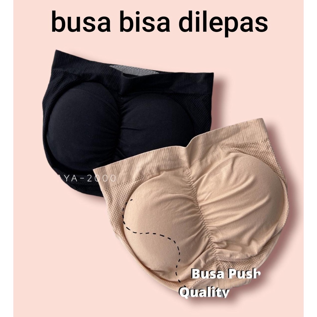 Celana Dalam Wanita Push Up Pengangkat Bokong Bahan Rajut Stretch / Cd Busa Penebal Bokong All Size Busa Bisa Dilepas