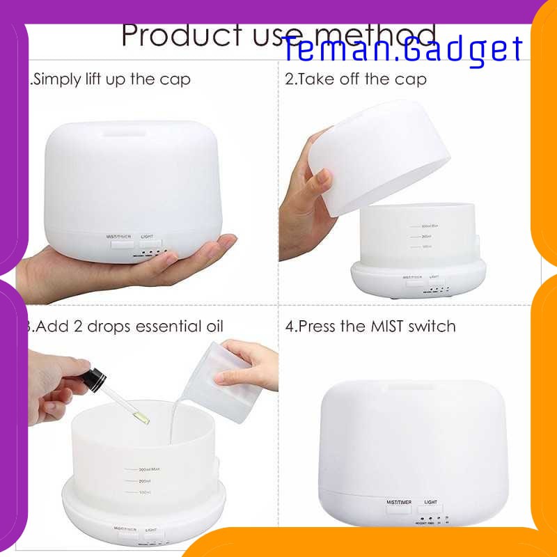 TG-CE078 Taffware Aroma Diffuser Humidifier Elektrik dengan 7 LED - H770
