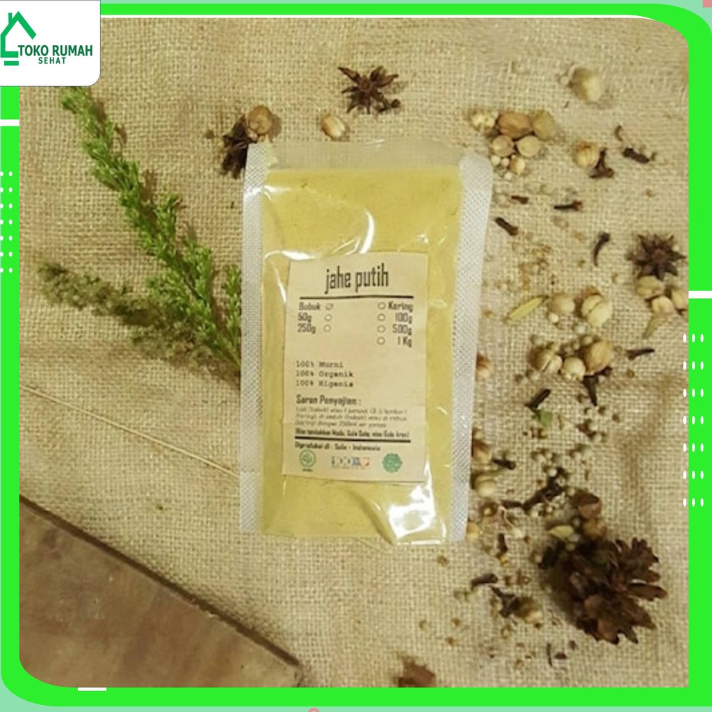 

JAHE PUTIH BUBUK 250 gr - WHITE GINGER POWDER - MURNI - JSR - RE