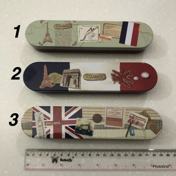 

Terbatas Tempat Pensil Kaleng 2 Susun / Kotak Pensil 18,5Cmx4,2Cmx2,5Cm Murah