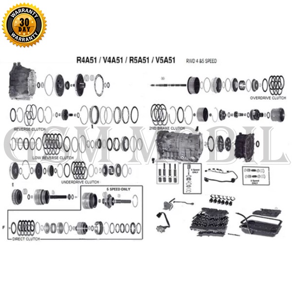 Kampas Kopling Set Matic Pajero Exceed R5A51 MD9762FK - 10006809