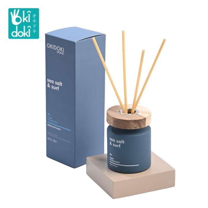 OKIDOKI Reed Diff Sea Salt & Surf 100 mL - Pewangi Ruangan - Reed Diffuser - Aromatherapy