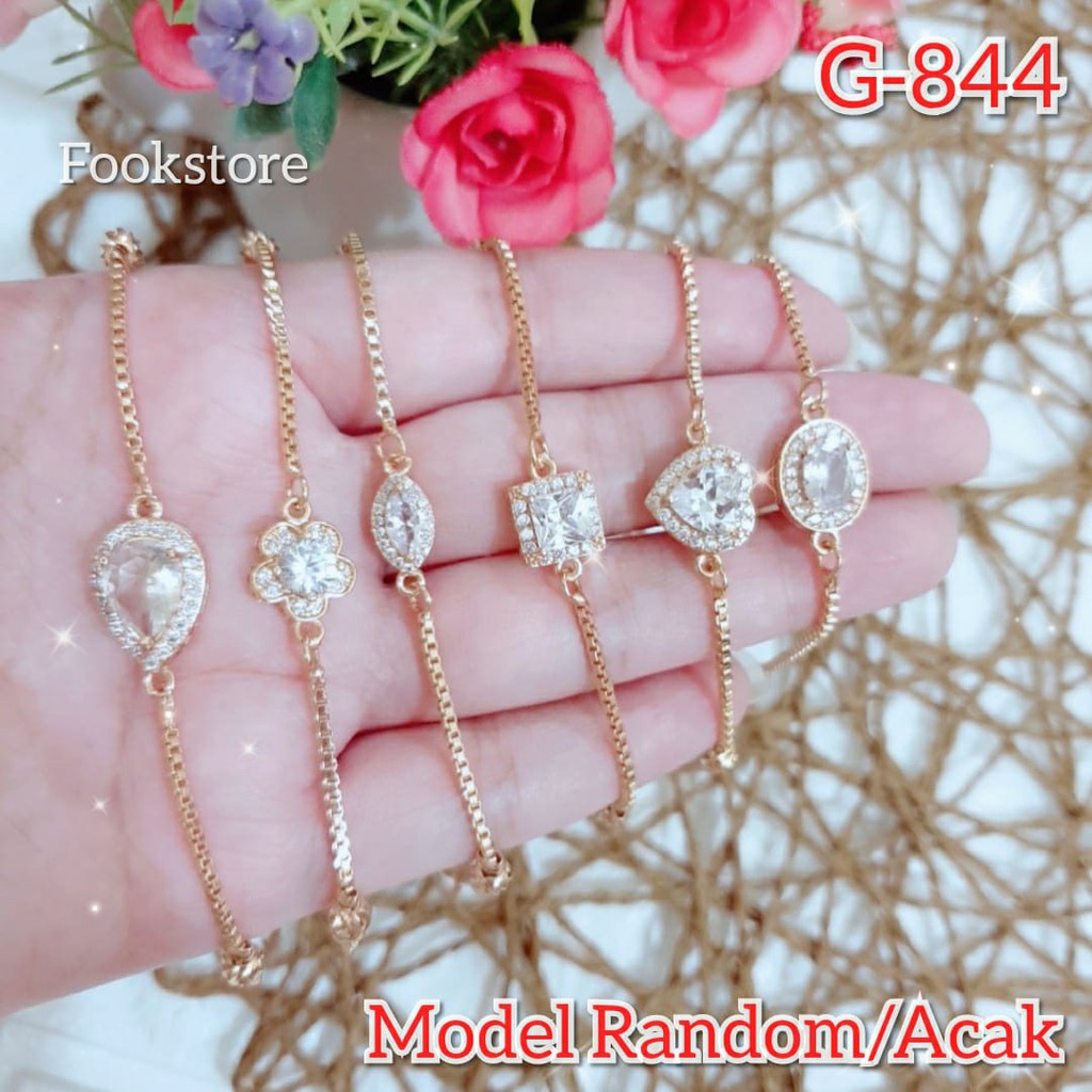 BARU GELANG DEWASA PERMATA KRISTAL MODEL RANDOM