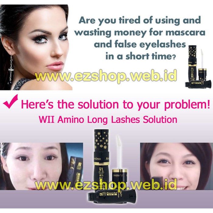 Amino Long Lashes Solution Pemanjang Bulu Mata Alami Asli Wii Ez Shop