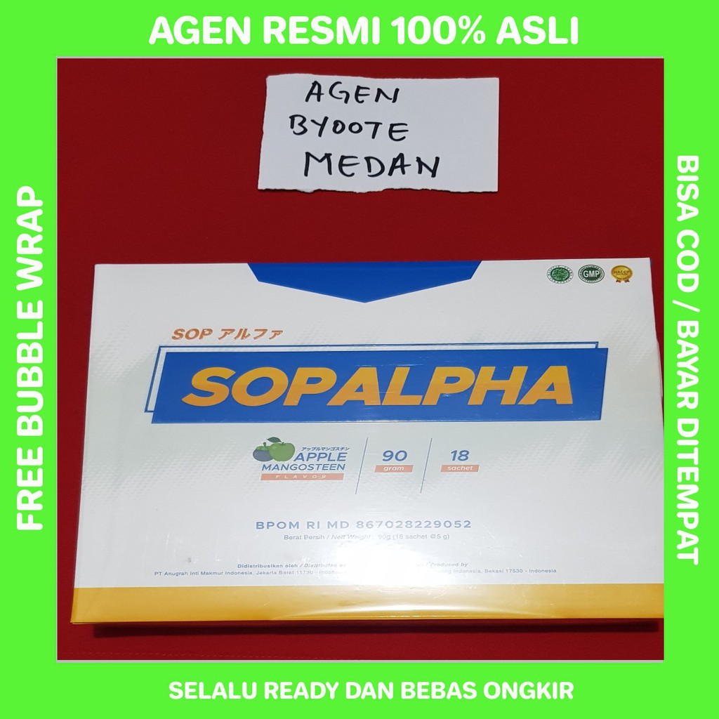 SOPALPHA SOP ALPHA BIOBOOST OFFICIAL STORE MEDAN ( 8 BOX ISI 144 SACHET )