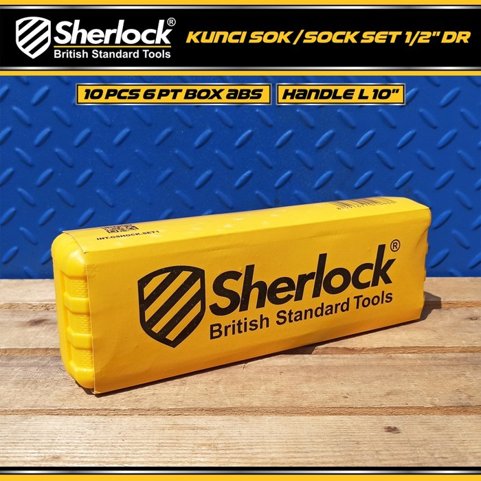 Kunci Shock Set 10 pcs / Sherlock Sok/Sock Set 1/2 inch 6PT box ABS