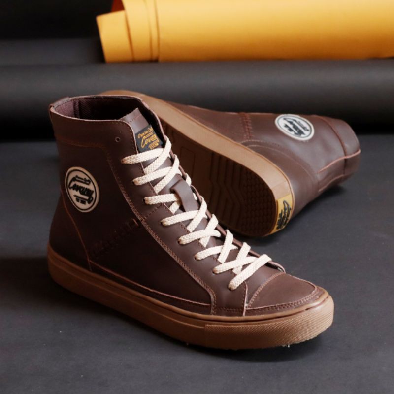 (COD) Sepatu Lokal Shoes Local Pride Cevany Dante High Full Leather Black Brown Tan Original