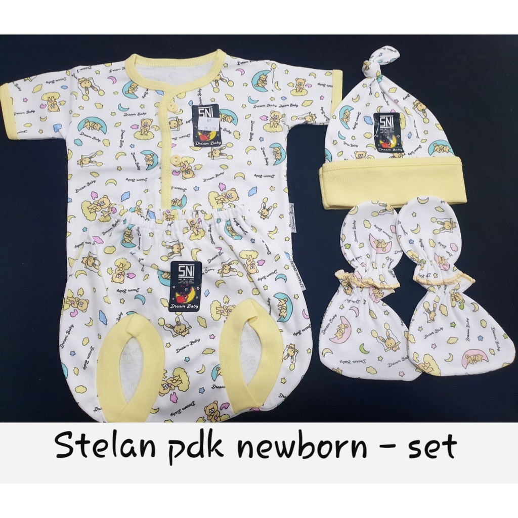 Setelan Pendek Newborn Set Happy Beauty