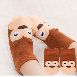 Kaos Kaki Pendek Bayi Korea Anti Slip Karakter Animal