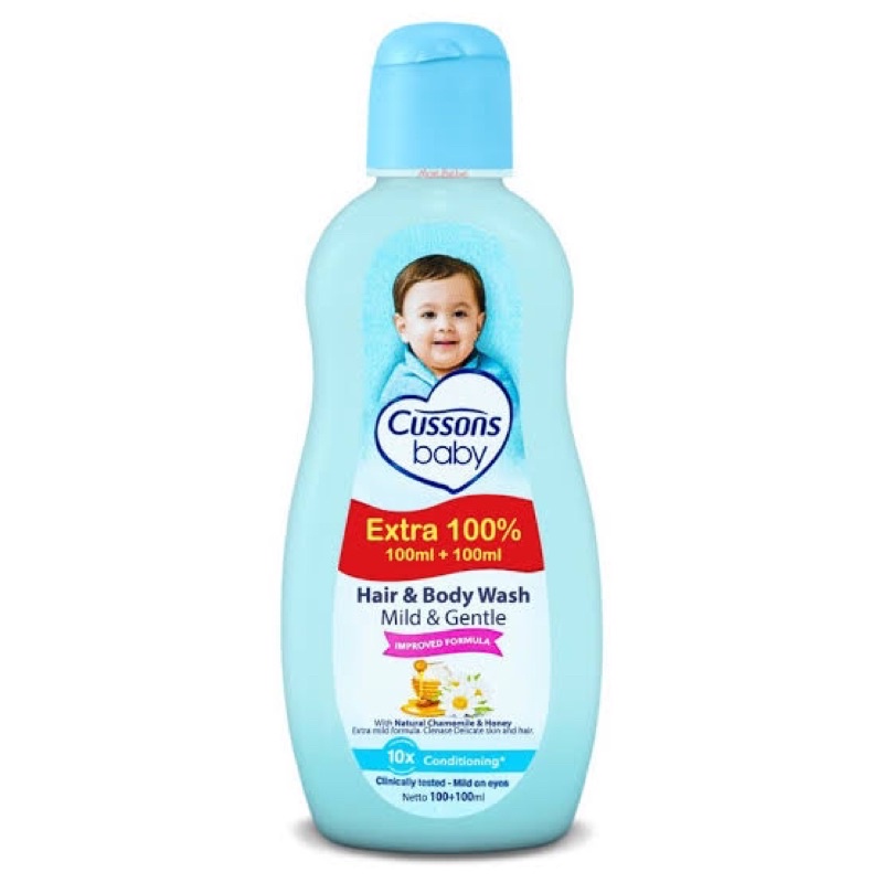 Cussons Baby Mild &amp; Gentle Hair &amp; Body Wash 100ml + 100ml