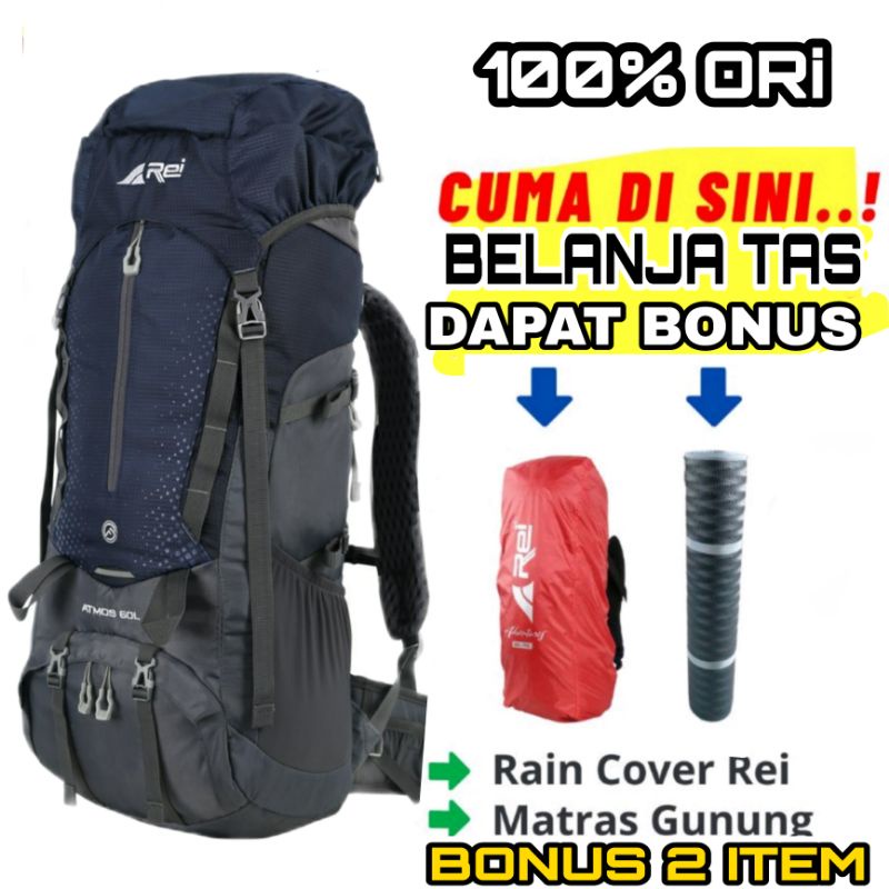 Tas Gunung keril Carrier rei Atmos 60 Liter Arei Atmos 60 Liter  / carrier Gunung AREI atmos 60L