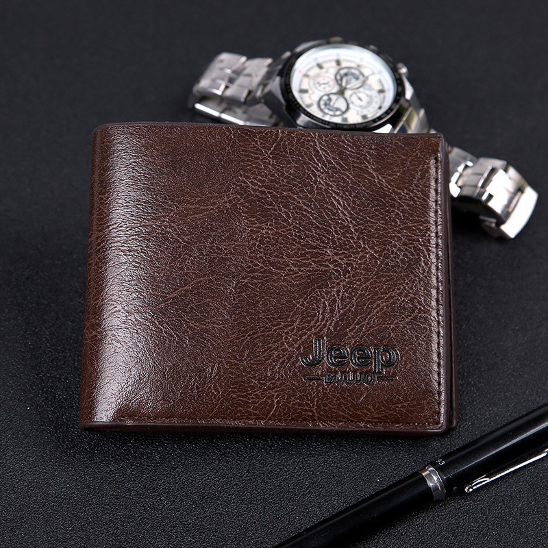 Dompet Hadiah Pria Men JEEP Wallet Short Card Holder