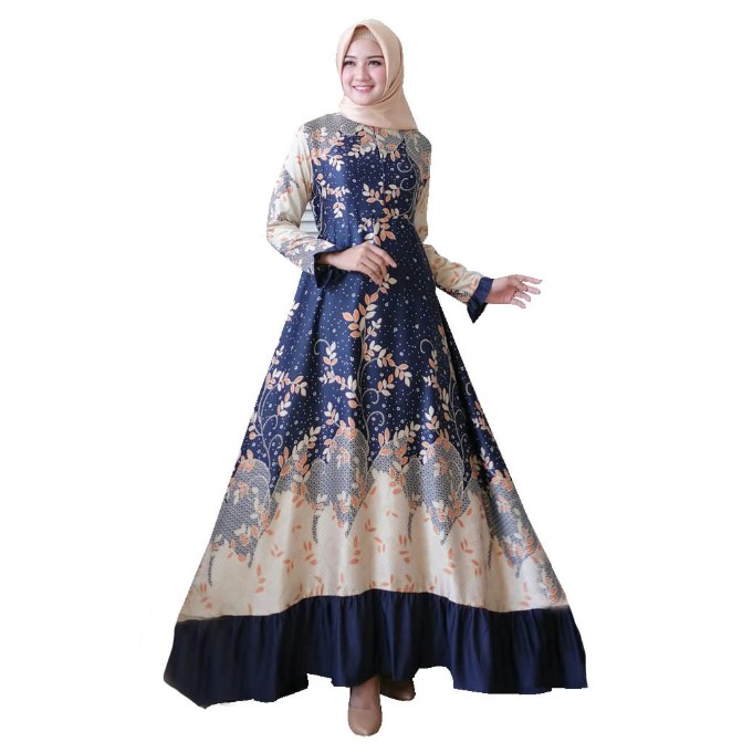 HOPYLOVY - MAXI DRESS GAMIS WANITA NASWA (REAL PIC)