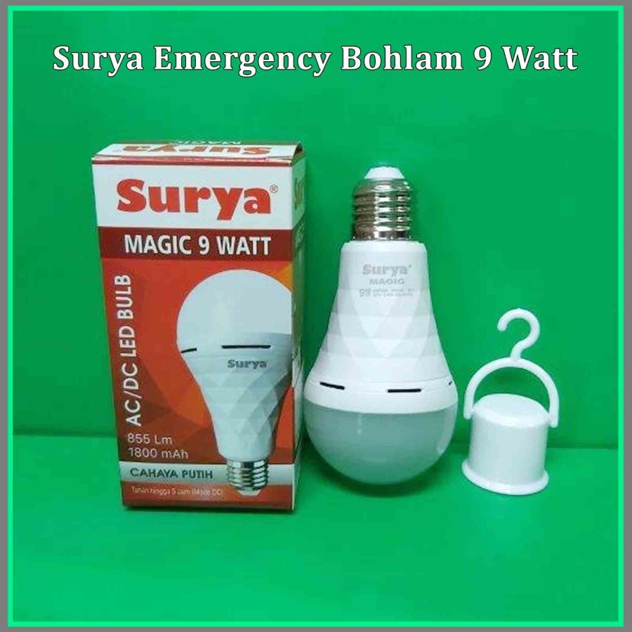 Lampu LED SURYA AC DC EMERGENCY 9watt