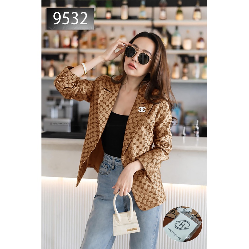 Joanne Fashion | Jacket Wanita Branded Motif Import Premium | Blazer Wanita Branded GC Mewah Elegan 