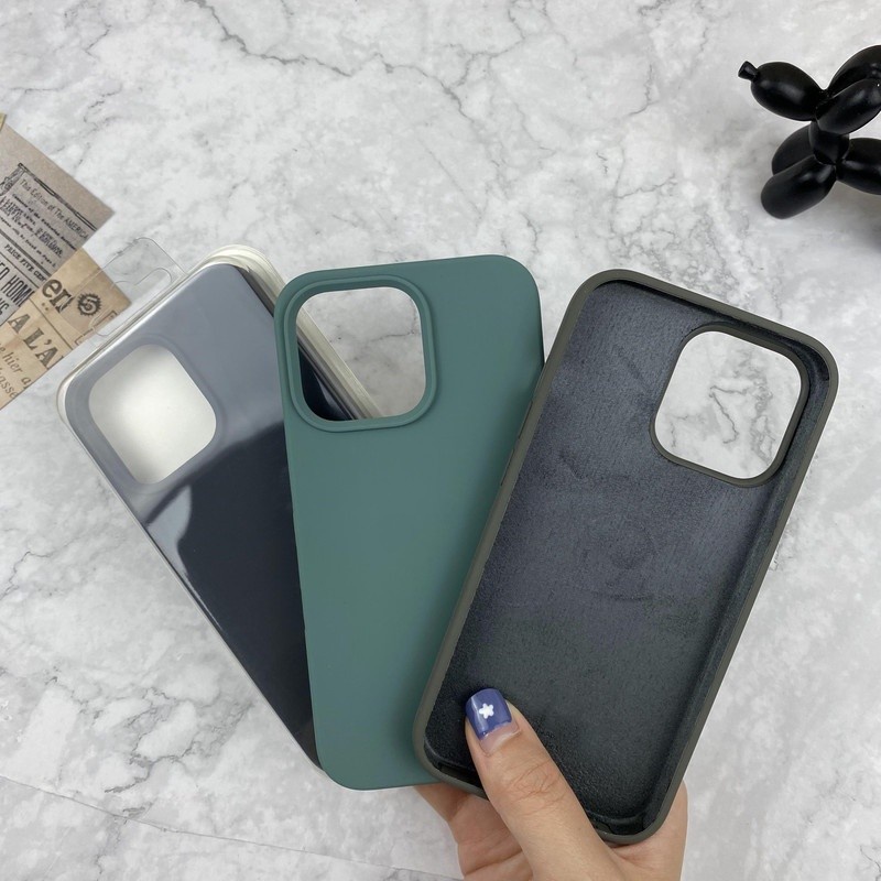 Soft Case Bahan Silikon Cair Dengan Logo Untuk iPhone 13 12 11 Pro X XS MAX XR 7 8 Plus