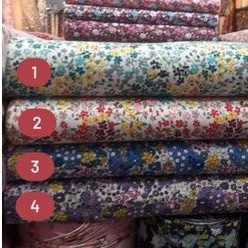 Katun print/Bahan katun motif/Kain katun bunga-bunga