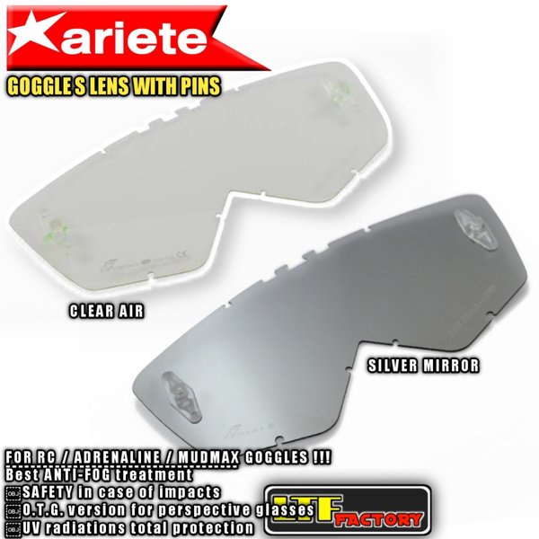 ARIETE ADRENALINE - MUDMAX - RC FLOW Goggle Lens - Lensa Kacamata Roll- Off Motocross Original