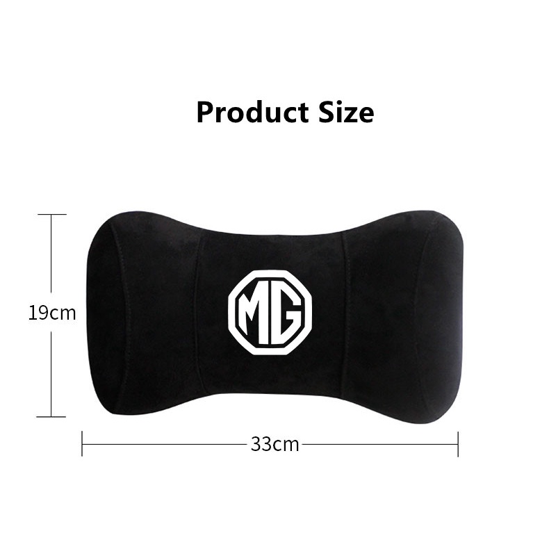 G-club Bantal Leher Bahan Kulit Rusa Memory Foam Untuk Headrest Mobil MG