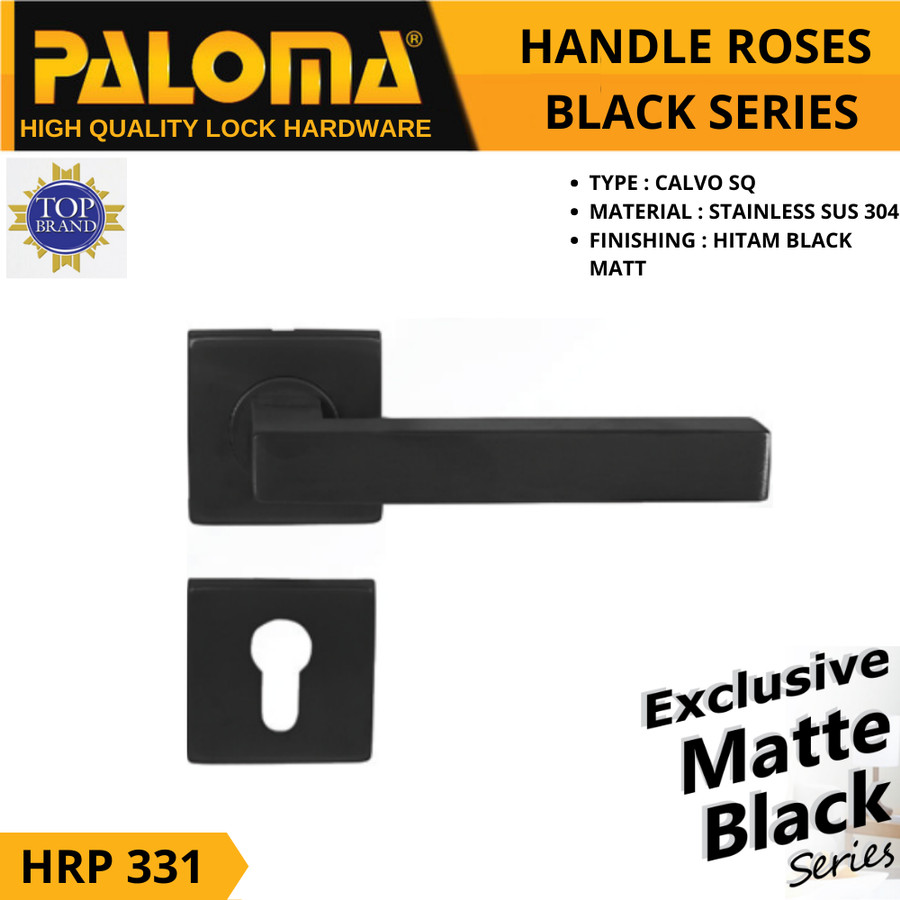 Jual Paloma Hrp Handle Pintu Calvo Stainless Black Gagang Pintu