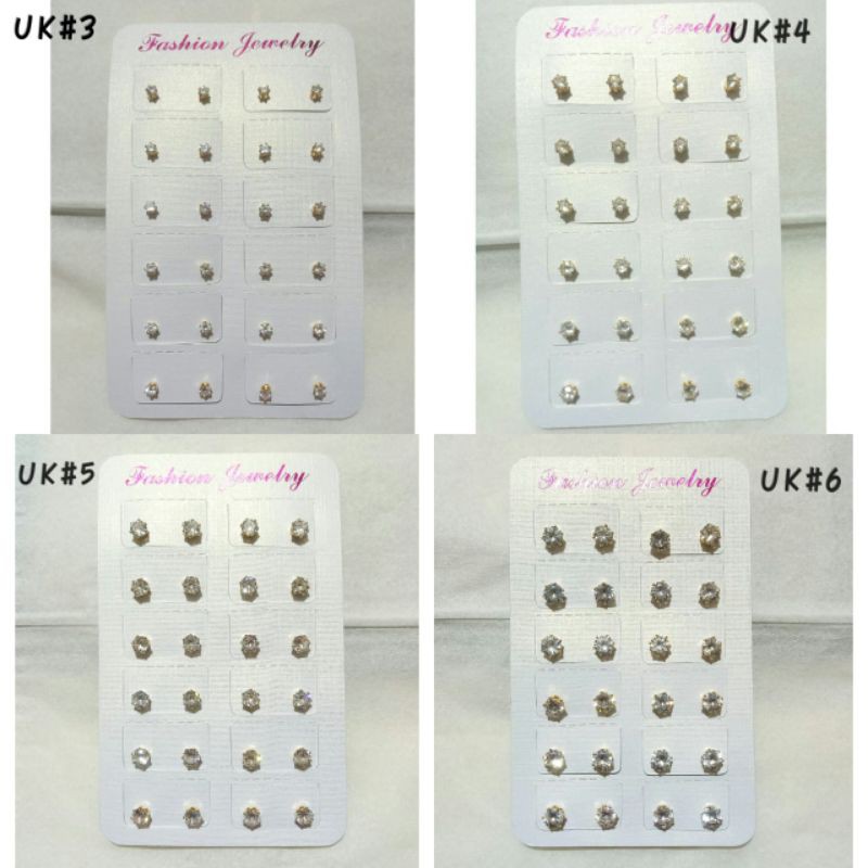 anting tusuk dewasa mata satu, isi 12 pasang