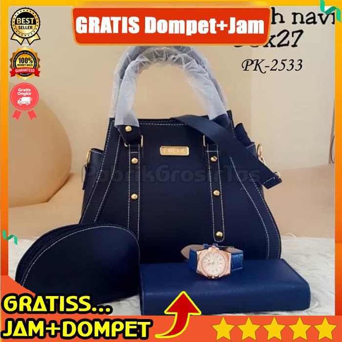 2670 TAS IMPORT WANITA FASHION KOREA GLOSSY BRANDED YSL SAC DE JOUR 26CM MORODER LEATHER HAND BAG /