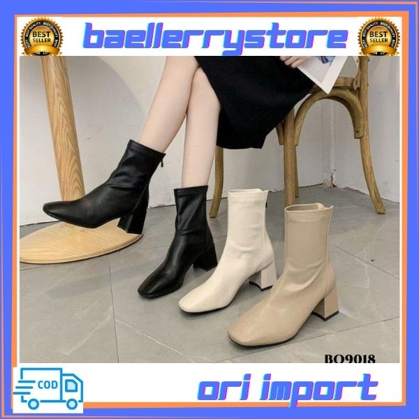 BS / free box Sepatu Boots Wanita flat Fashion style Modern 241