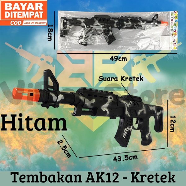 Pistol Kretek AK12 Loreng Krotok Suara Bunyi Pistolan Tembak Tembakan Mainan Anak BIGBANG BRO1245