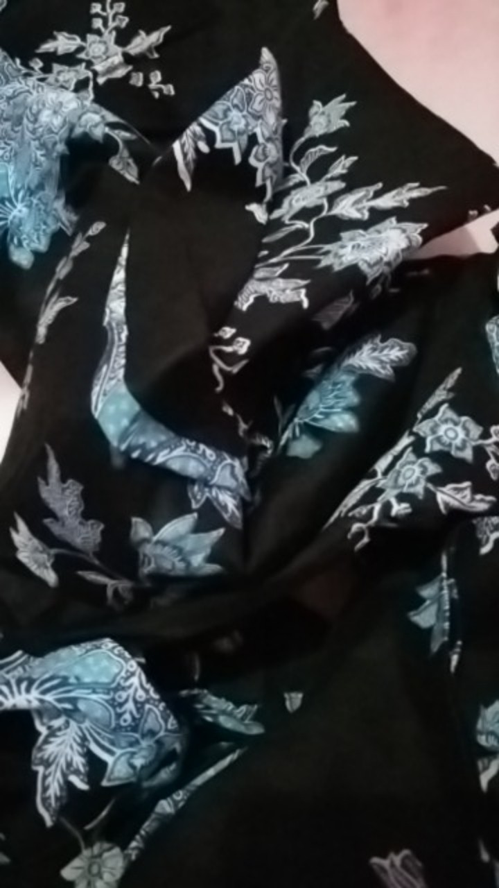 Maura Couple_sania Ruffle Batik Couple Keluarga Ori Ndoro Jowi Dnt Cibulan Biru