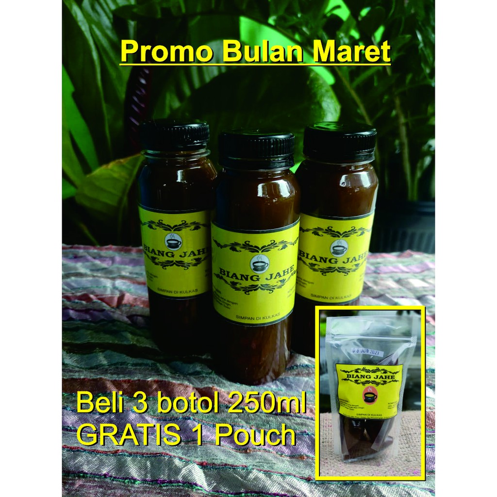 

Promo Biang Jahe 250ml (Maret) Beli 3 gratis 1 pouch