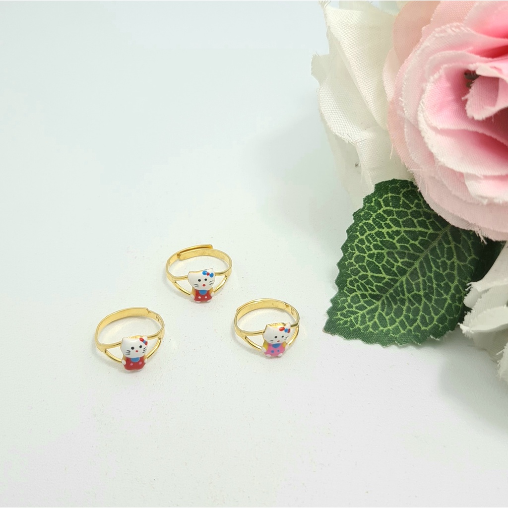Cincin Bayi Emas Muda Gambar Badan Hello Kitty