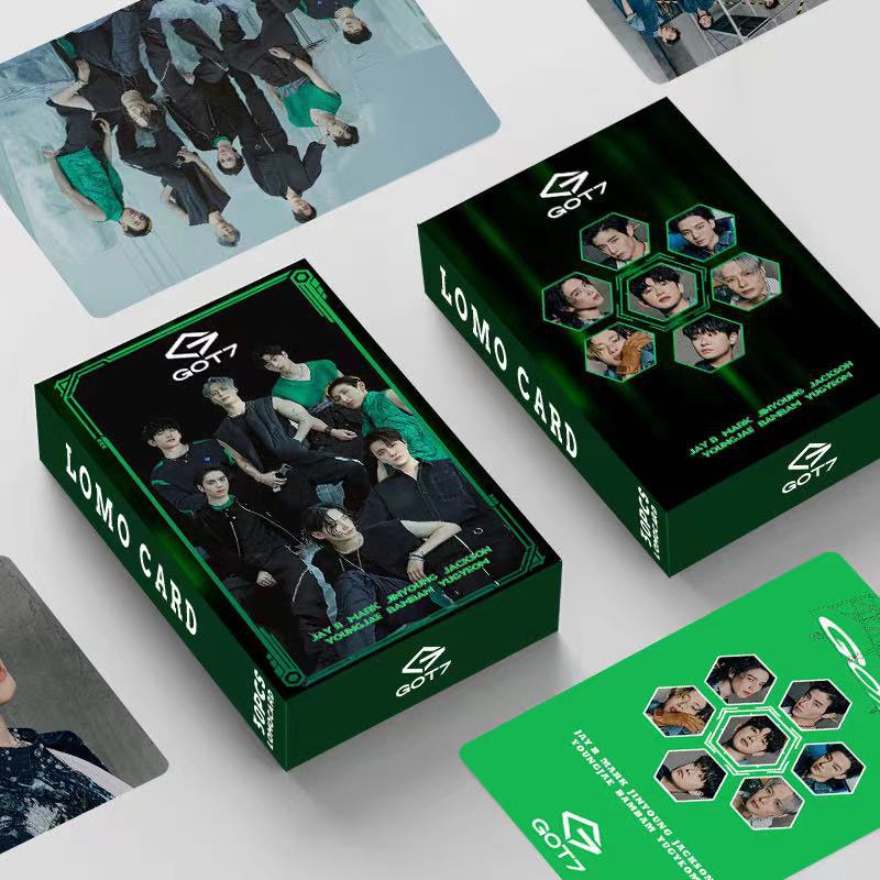 30 Pcs / box Kartu Lomo Foto Dua Sisi Desain Album GOT7