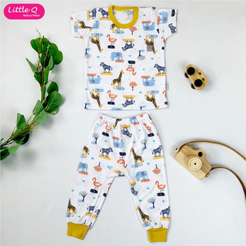 3stl_setelan LITTLE Q CPR MOTIF Dino,koala,carsTERBARU panda series / piyama CPR little q motif / setelan anak little q motif