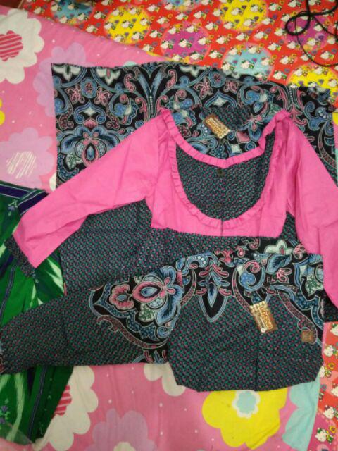 Couple Batik Semi Tulis Gamis Kemeja Panjang