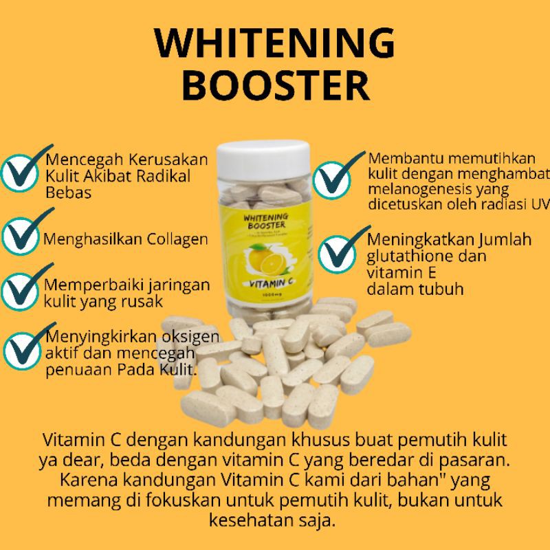 WHITENING BOOSTER VITAMIN C 1000 MG WITH ASCORBIC ACID, ROSE HIPS &amp; CITRUS BIOFLAVONOID COMPLEX