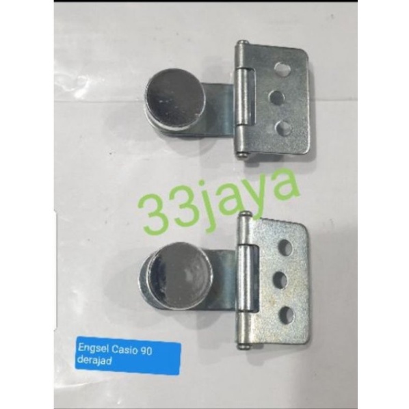 Engsel Lemari Kaca Casio 90 derajad Chrome per pasang