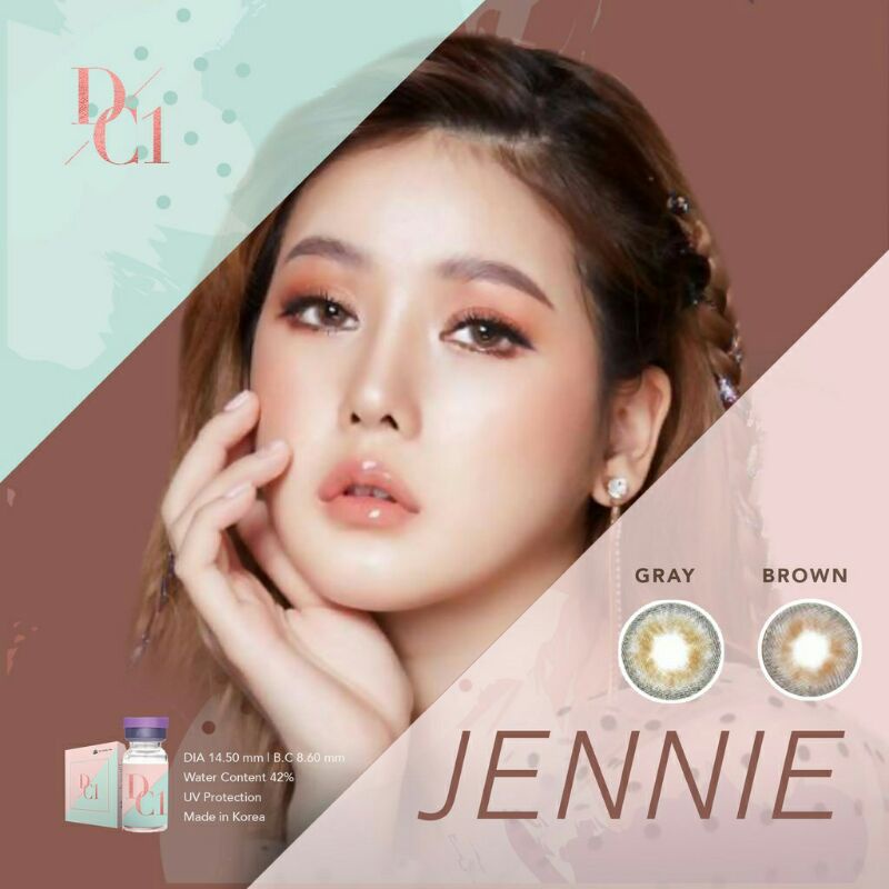 Softlens Jennie Dreamcolor1 Blackpink soflen Gray Brown kontak lensa korea