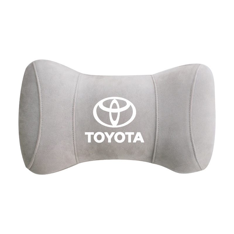 G-club Bantal Leher Bahan Kulit Rusa Memory Foam Untuk Headrest Mobil Toyota