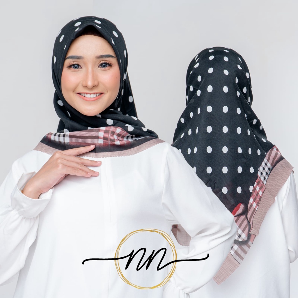 NEW Jilbab Voal Motif Premium Square Lasercut Kerudung NN Segi empat Motif Hijab Grosir Murah BDG