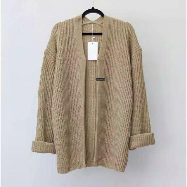 [BISA COD] CARDIGAN RAJUT BERSKA PREMIUM.-Mocca