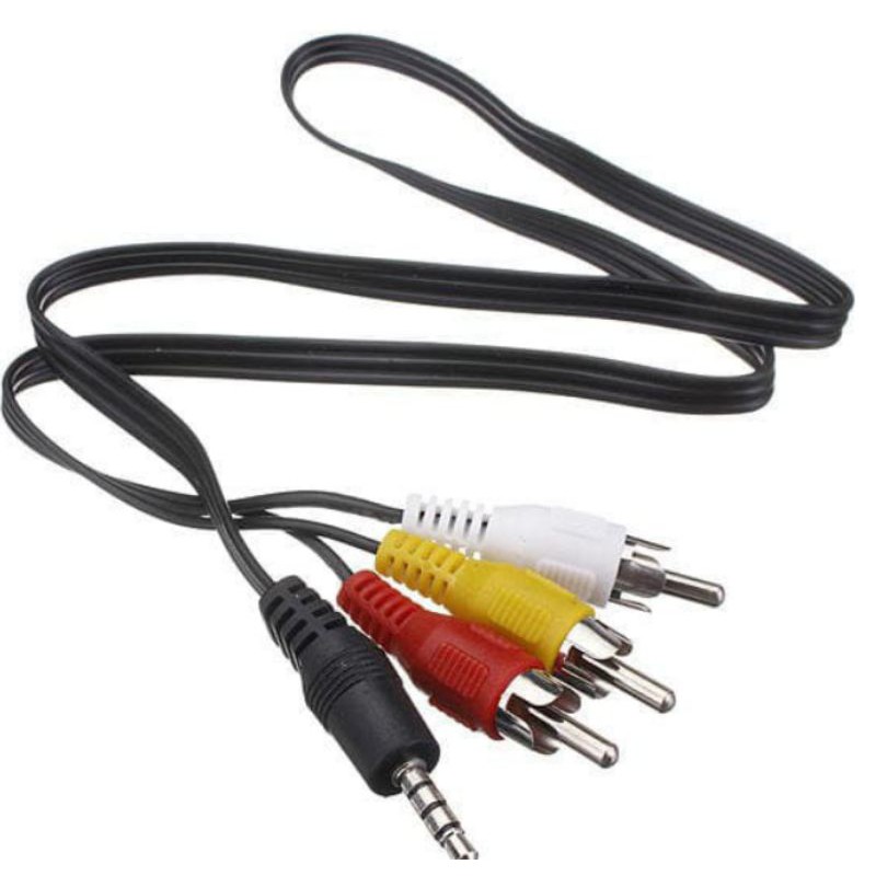 kabel rca 3 out 2 audio 1vidio in 1 jack 3.5mm dan rca 3x3out