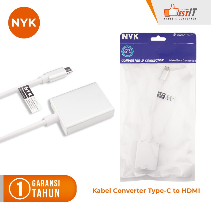 USB 3.1 Type C to HDMI Cable Converter NYK