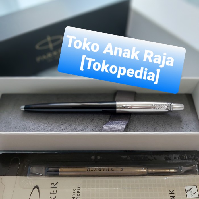 

TULIS-ALAT- PAKET 1 KLIK: 1 PC PARKER JOTTER BLACK BALLPOINT+1 PC REFILL BP -ALAT-TULIS.